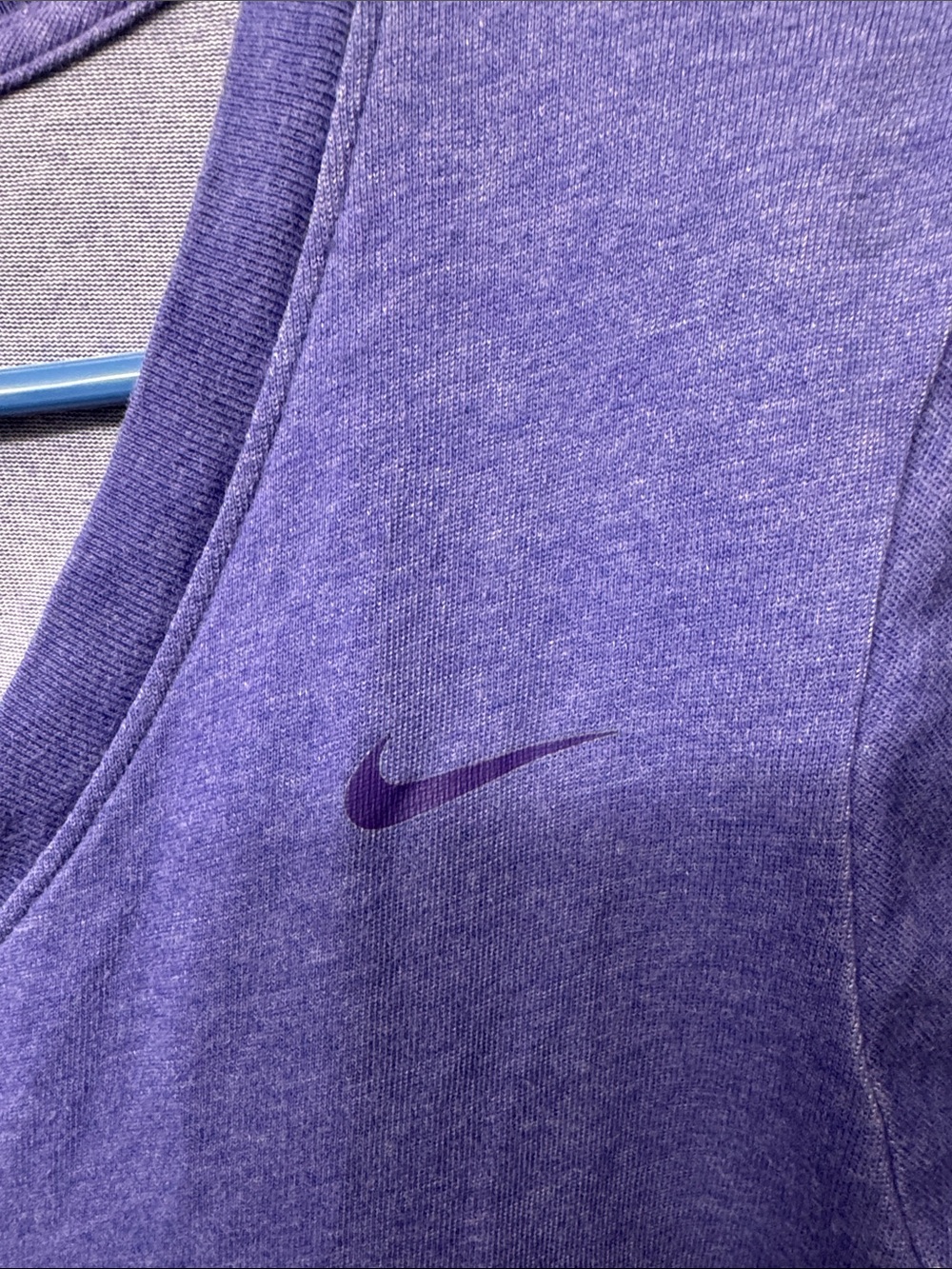 Nike Women’s V-Neck Performance Tee in Purple - Picture 3 of 4